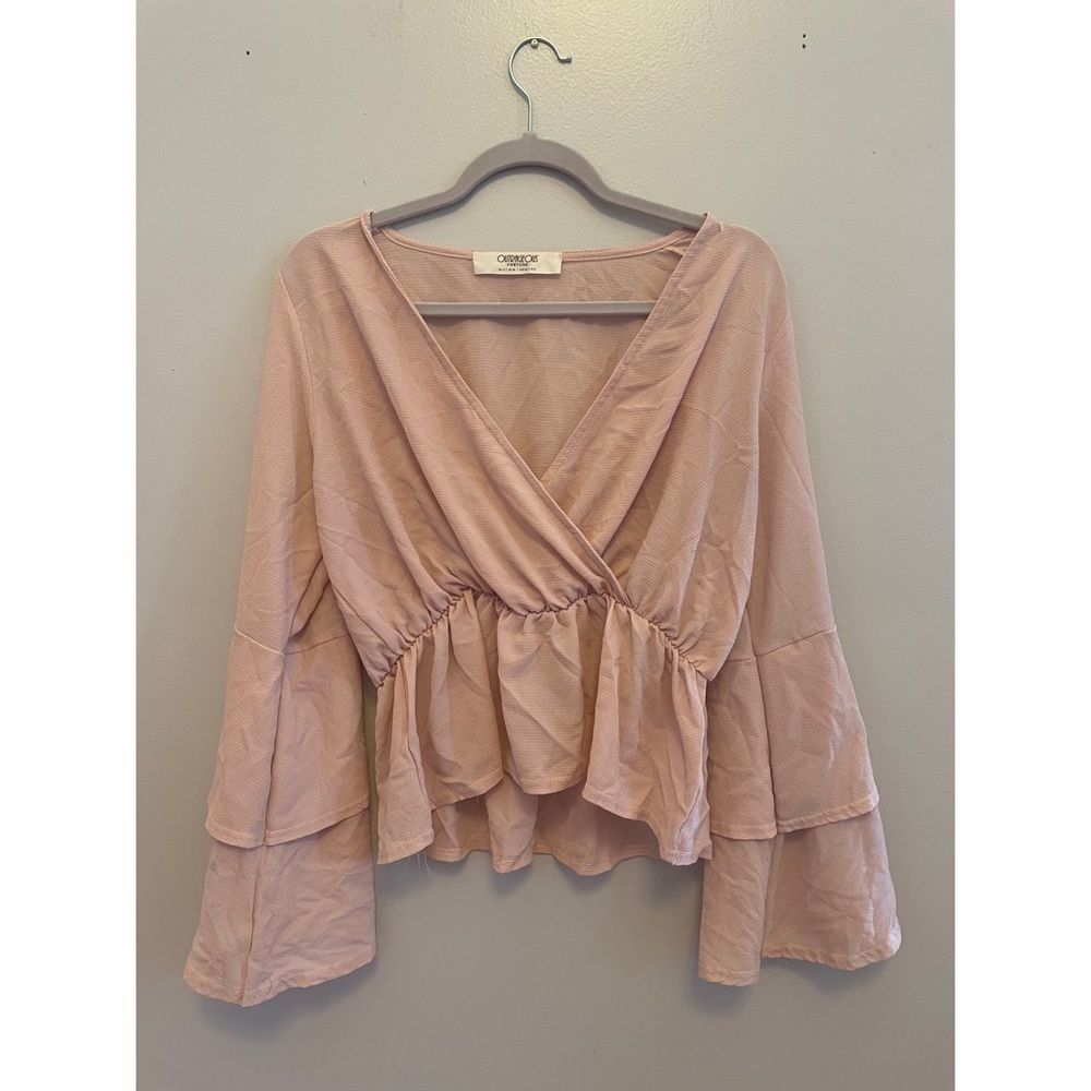 Pink Top with Ruffle Sleeves - Picture 4 of 5
